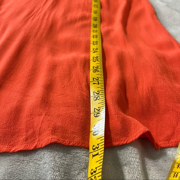 Lovers + Friends Orange Gracie Split Sleeve Mini In Coral Reef Night Out size XS - Picture 7 of 11